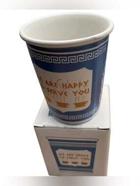 NWT Ceramic Greek Coffee Cup